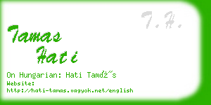 tamas hati business card